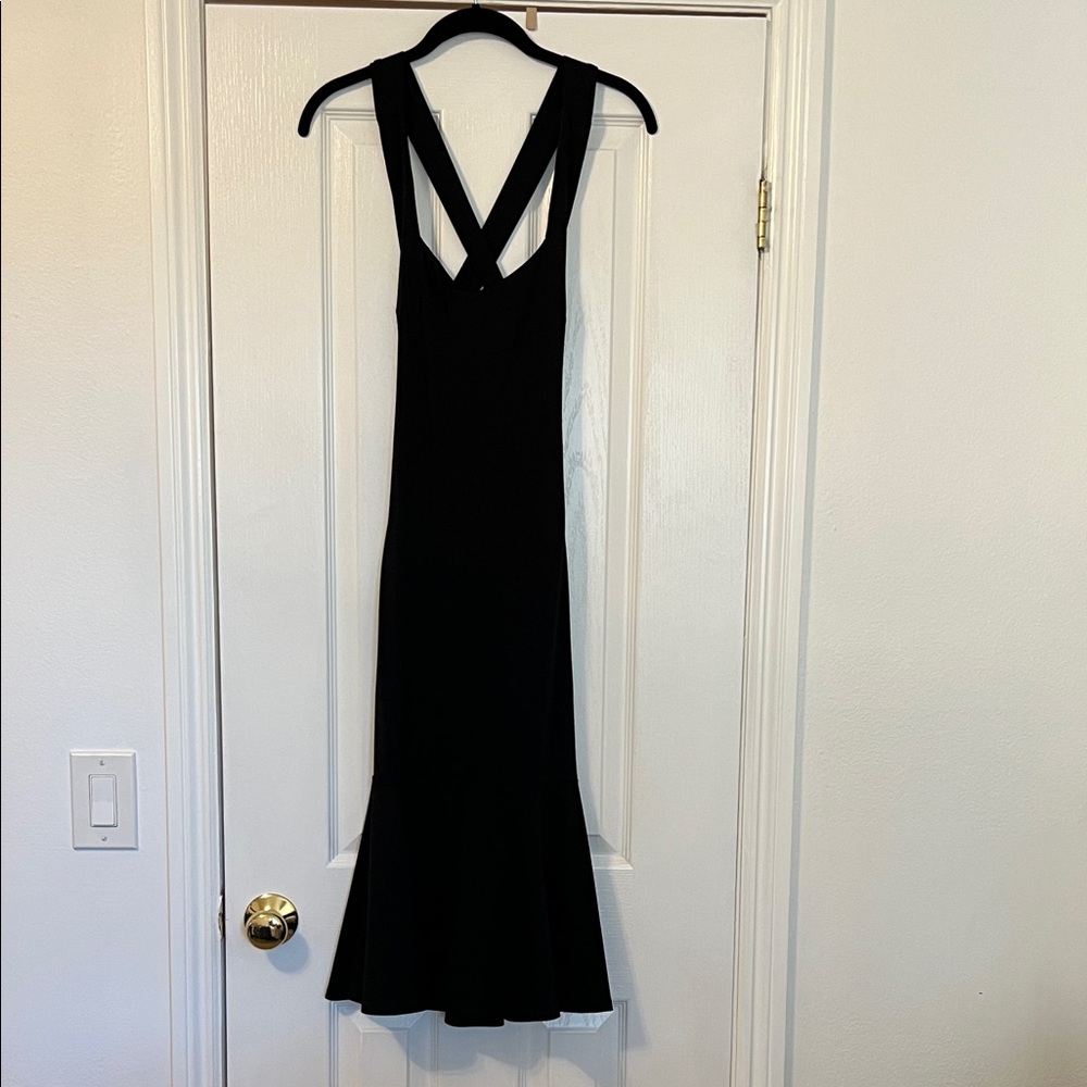 Elegant Black Backless Evening Dress
